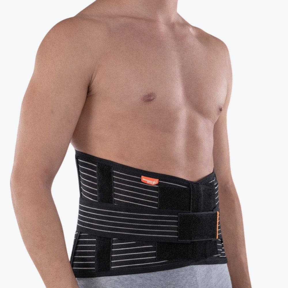 Corsetto Lombosacrale Ortopedico con Tiranti – Bustino Elastico con Stecche di Supporto