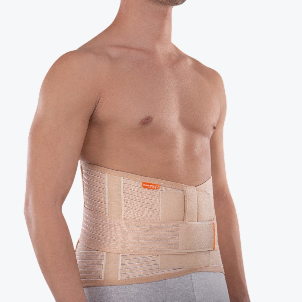 Corsetto Lombosacrale Ortopedico con Tiranti – Bustino Elastico con Stecche di Supporto
