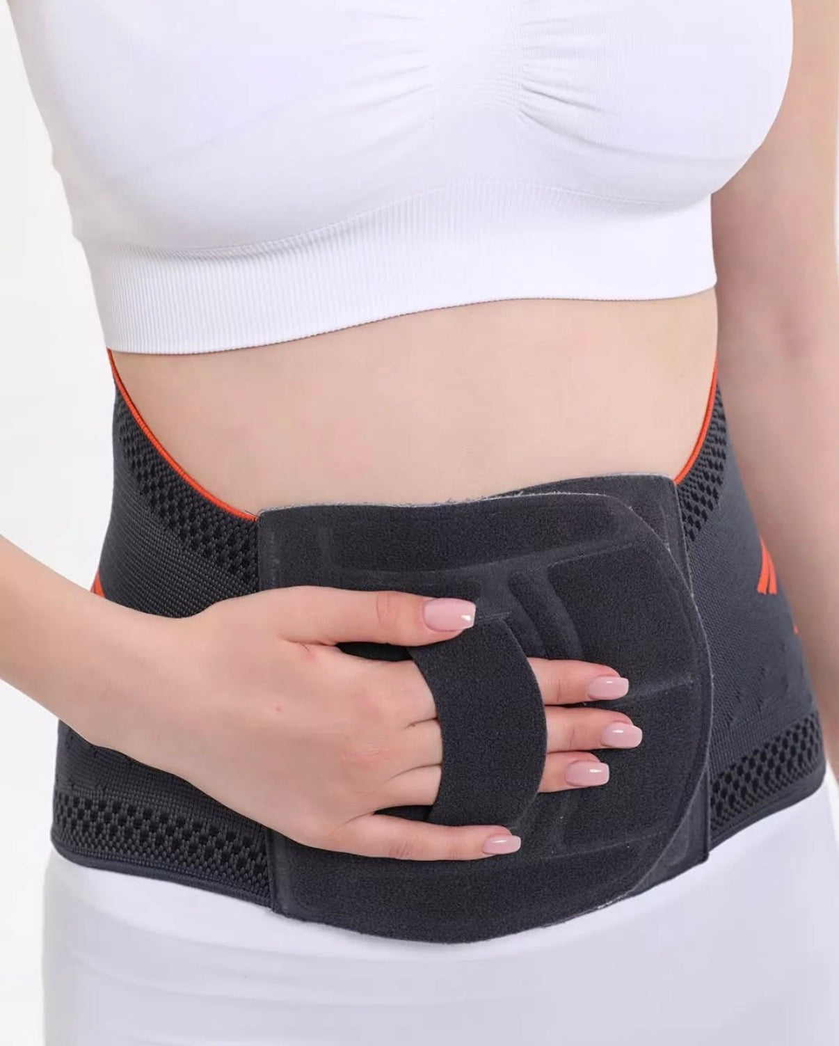 Corsetto Lombare Elastico con Stecche Flessibili e Presa Facilitata