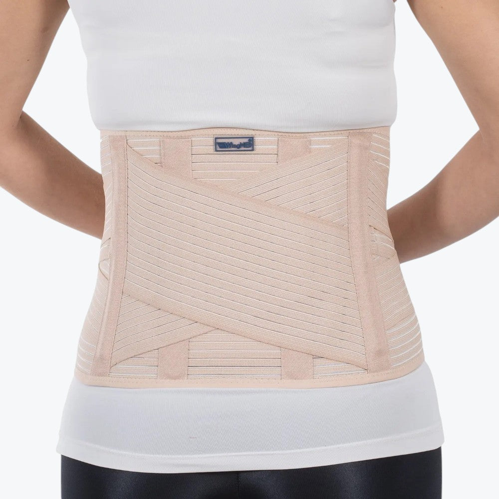 Corsetto Lombosacrale Ortopedico Alto con Tiranti – Bustino Lombare con Stecche di Supporto