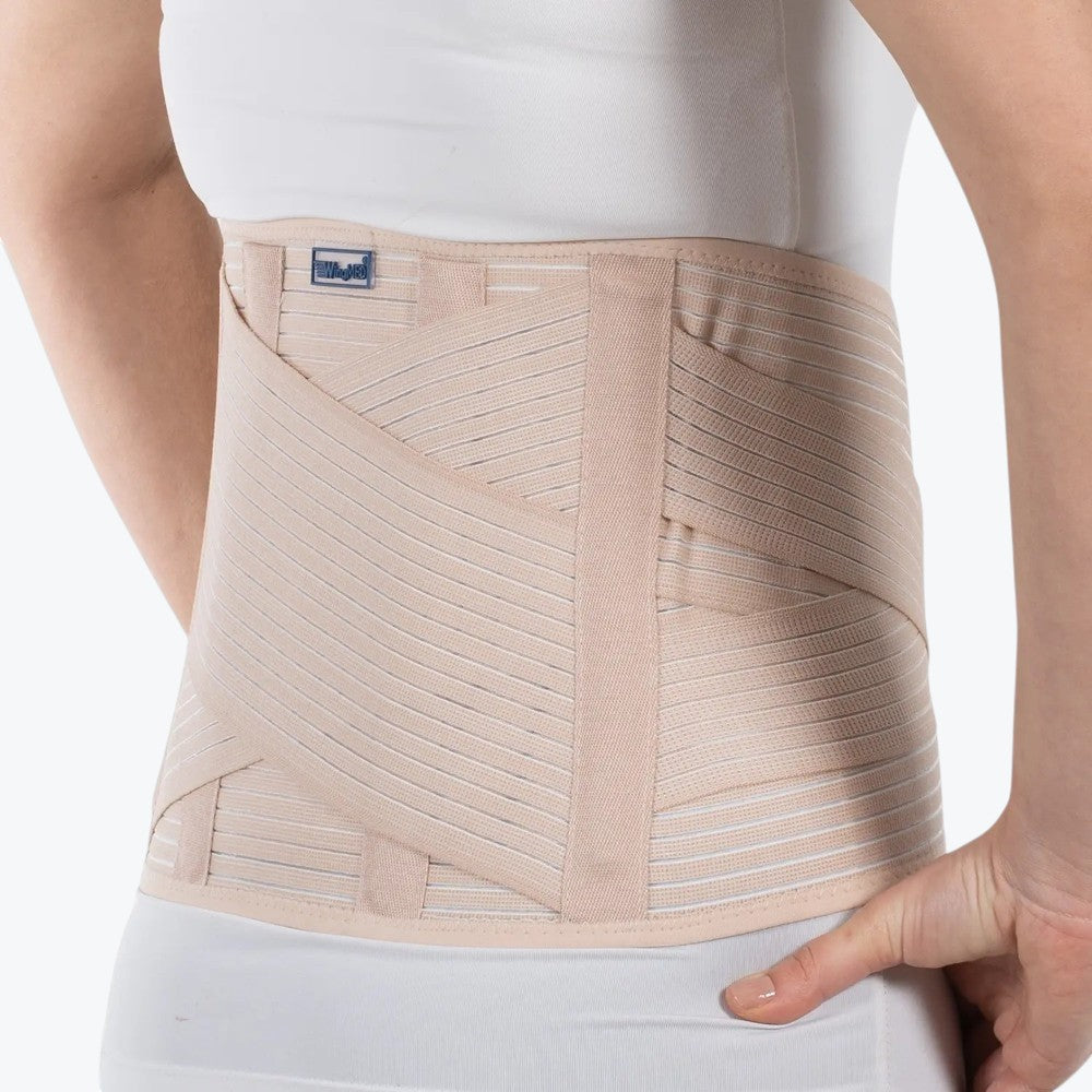 Corsetto Lombosacrale Ortopedico Alto con Tiranti – Bustino Lombare con Stecche di Supporto