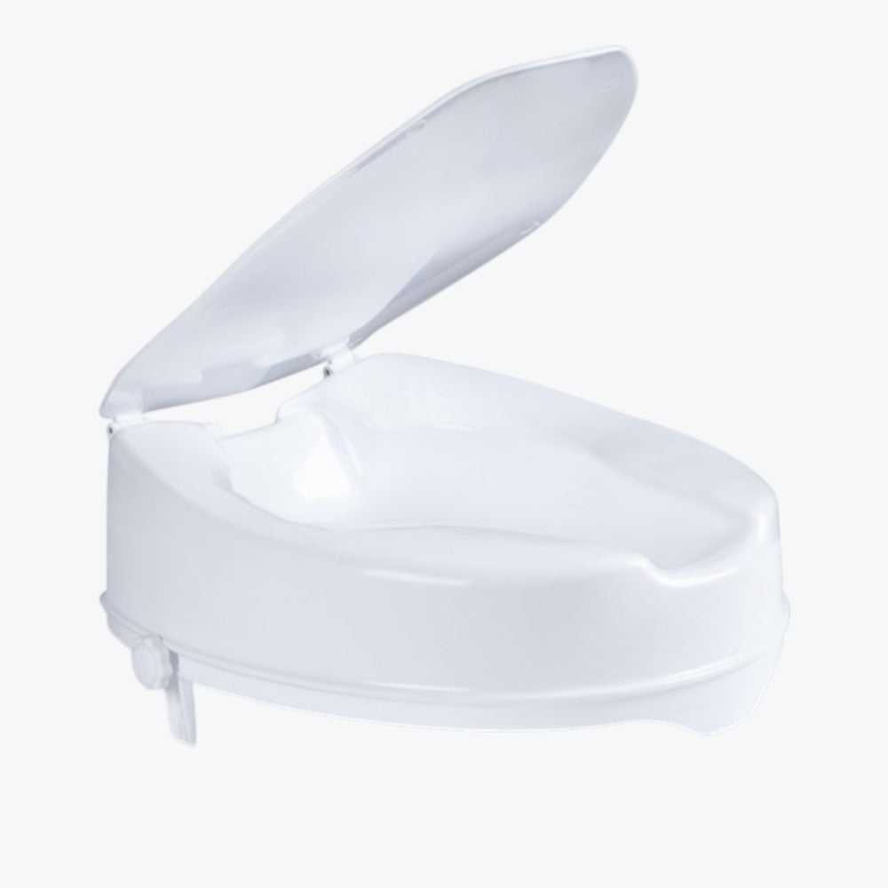 Rialzo WC Ortopedico 10 cm con Coperchio – Alzawater Anatomico con Fissaggio Laterale